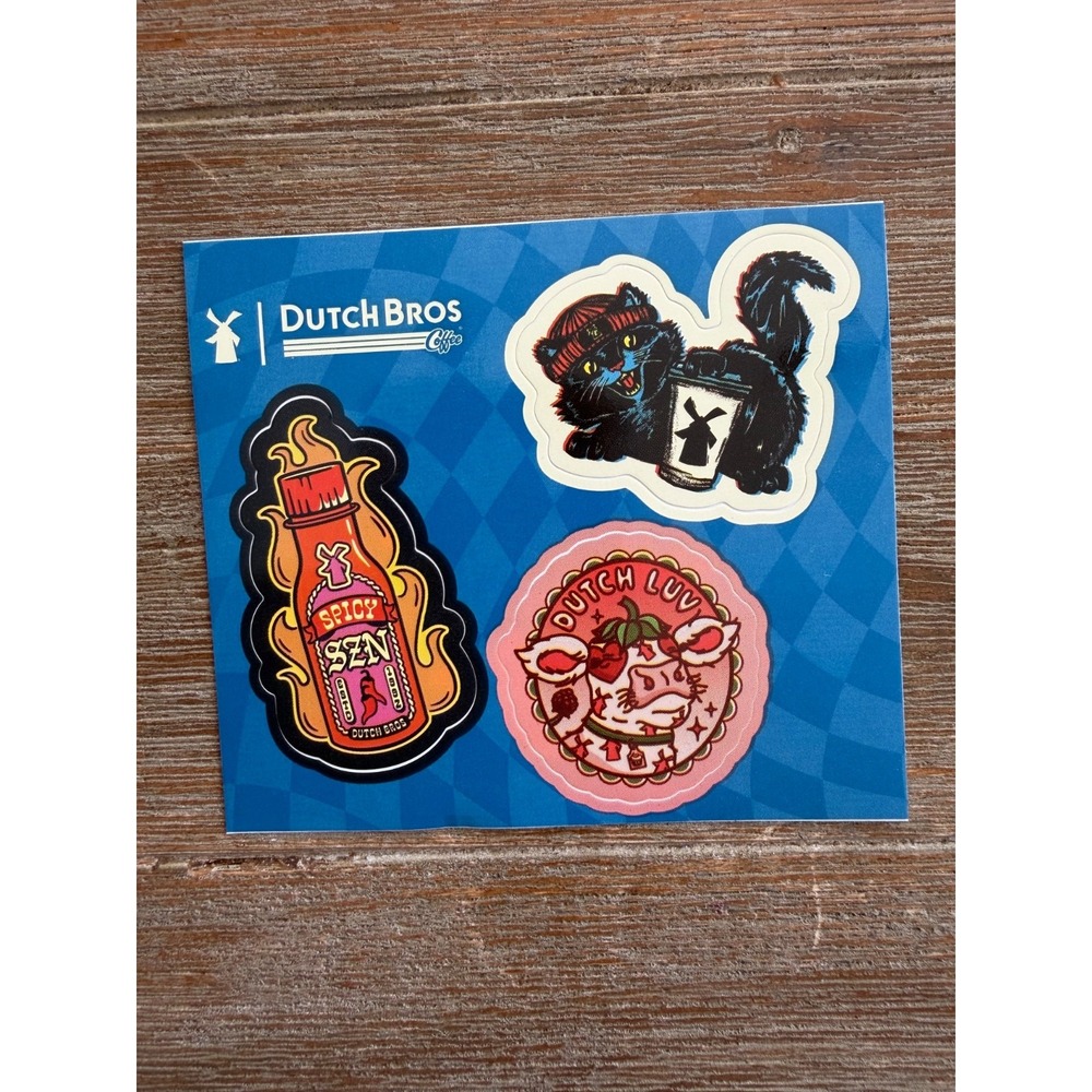 Dutch Bros Mini Sticker Sheet Drop September 14 2026 Three Stickers on Sheet